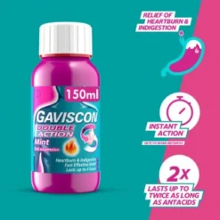 Gaviscon Double Action 150ml -Exquisite Care Store 331028 gaviscon double action mint liquid 150ml 2
