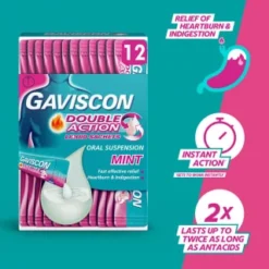 Gaviscon Double Action Liquid Sachets 12pk -Exquisite Care Store 345488 gaviscon 12 x 10ml double action 10ml liquid sachets 2