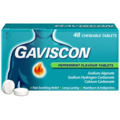 Gaviscon Chewable Tablets 48pk - Peppermint