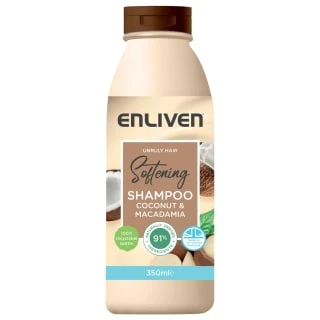 Enliven Softening Shampoo 350ml - Coconut & Macademia 1 Enliven Softening Shampoo 350ml - Coconut & Macademia