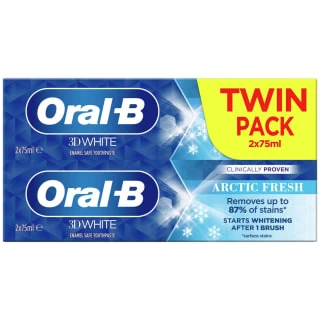 Oral B Oral-B 3D White Toothpaste Twin Pack 75ml 1 Oral B Oral-B 3D White Toothpaste Twin Pack 75ml
