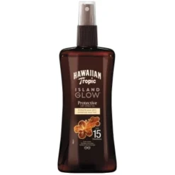 B&M Hawaiian Tropic Island Glow Spray Oil Spf 15 200ml