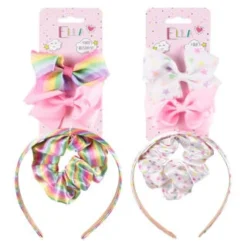 Ella Hair Accessory Set 4pk - Rainbow -Exquisite Care Store 396452 4pk ella hair accessory set group