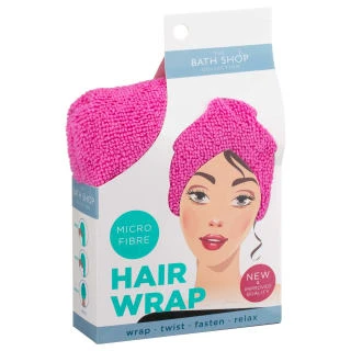 Microfibre Hair Wrap - Pink 1 Microfibre Hair Wrap - Pink